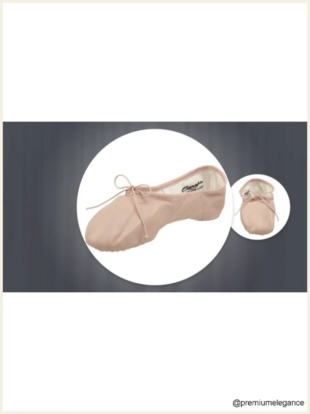 Canvas Split-Sole Ballet Shoe with Suede Patches